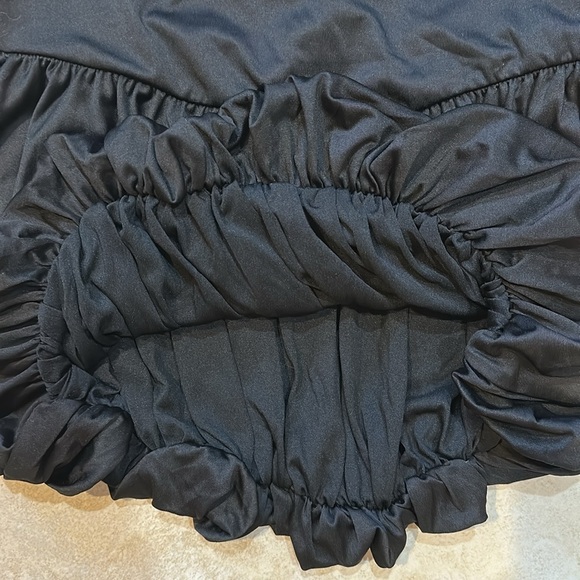 NWT! Good Luck Gem GLG Black Knit Bubble Mini Skirt M Balloon Skirt Micro Mini - Picture 7 of 8